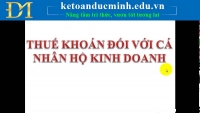 Nâng cao công tác quản lý thuế đối với các hộ kinh doanh cá nhân