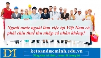 Người nước ngoài làm việc tại Việt Nam có phải chịu thuế thu nhập cá nhân không?